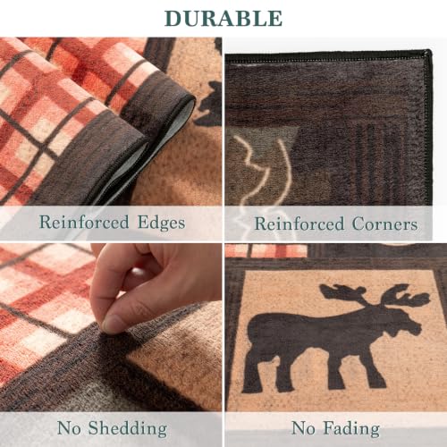 LIANLAM 8x10 Washable Area Rugs for Living Room and Bedroom(8x10,Deer) - color: Deer, size: 8' x 10' (Rectangular)