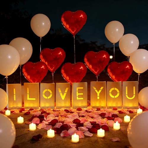 I Love You Light Up Letters, Proposal Decorations - color: I Love You
