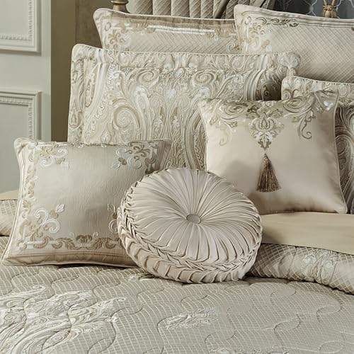Lunata Luxury Jacquard-Woven Bedspread, Queen, 6 Pc Set