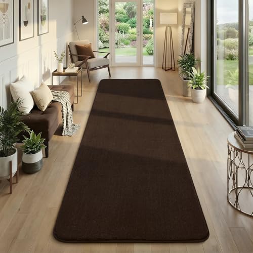 Amearea Modern Soft Hallway Runner Rug, 2x6 Feet Brown Washable Runner Rugs - color: Brown, size: 2' x 6' (Runner)