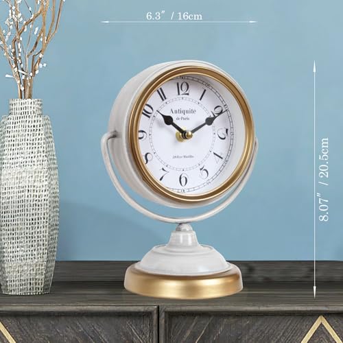 Vintage Metal Desk Clock,Retro Table Clock