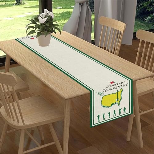 Golf Table Runner, Green Seasonal Ball Sports Themed Birthday Party Table Decoration for Home Kitchen Dining Garden Farmhouse Daily Party Indoor Outdoor Table Decor 13x36 inch - color: Ball-4, size: 13x36" Table Runner