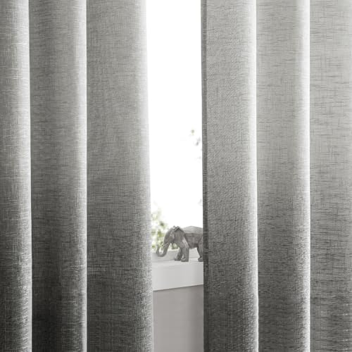 Central Park Ombre Semi Sheer Curtain, Cream White to Grey, 40" Wx63 Lx2 - color: Grey, size: 40"W x 63"L (Pack of 2)