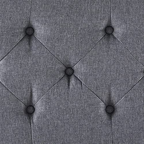 BELLEZE Storage Ottoman, Tufted Ottoman with Close Hinge, Foot Rest for Living Room (Gray, 31 inch) - color: Gray B