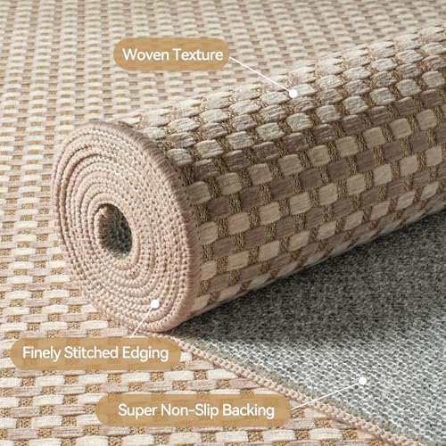 YDKGL Hallway Runner Rug Extra Long Kitchen Runner Washable Brown 2x8 ft - color: A- Brown, size: 2' x 8'