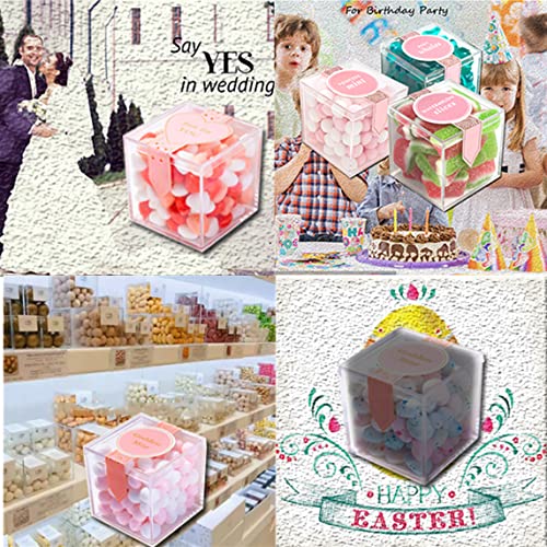 KissYou Acrylic Box Clear Box with Lid 3.15 x 3.15 x 3.15 Inch 2 Pack - size: 3.15 x 3.15 x 3.15 Inch