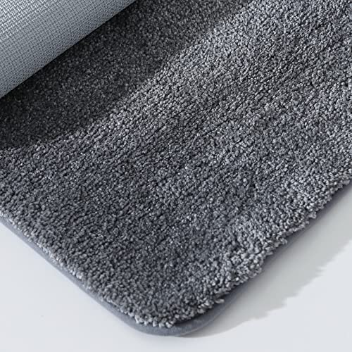 COSYHOMEER Extra Thick Bath Rug for Bathroom NonSlip BathMat 24x36Dark Grey - color: Dark Grey, size: 2' X 3' (Rectangular)