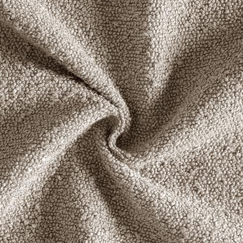 MIULEE Textured Boucle Lumbar Pillow Cover for Bed 12x20 Light Brown - color: Light Brown, size: 20" x 12" (Pack of 1)