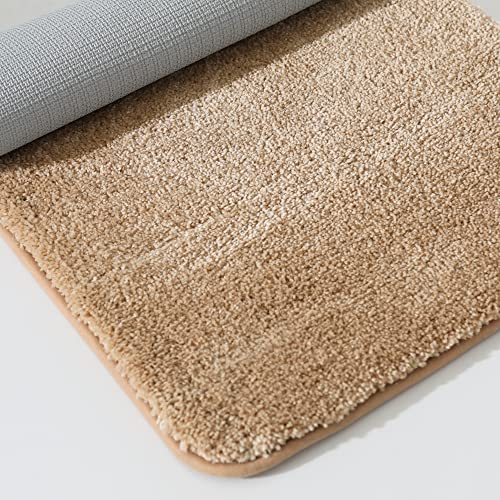 COSYHOMEER Extra Thick Bath Rugs for Bathroom Non Slip Bath Mat 20x32 Beige - color: Beige, size: 1'8" X 2'8" (Rectangular)