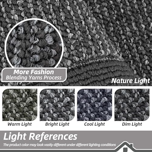 BEQHAUSE Kitchen Rug 24"x36", Non Slip Kitchen Floor Mat Washable, Charcoal - color: Charcoal, size: 24" X 36" (Rectangular)