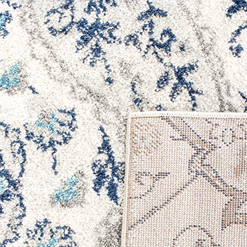 SAFAVIEH Madison Collection Runner Rug - 2'3" x 8', Cream & Light Grey, Boho Chic Glam Paisley Design, Non-Shedding & Easy Care, Ideal for High Traffic Areas in Living Room, Bedroom (MAD600C) - color: Cream/Light Grey, size: 2'3" x 8' (Runner)