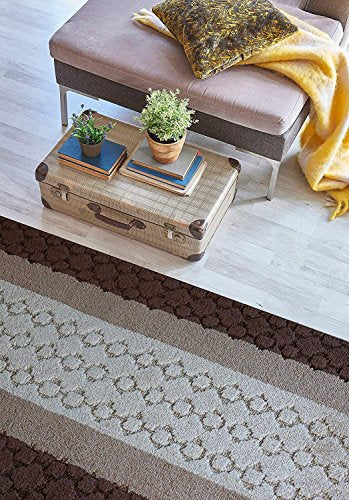 BestHomeCustomCustom Size Hallway Runner Rug Brown Color 31 inch Wide Select Your Length Non-Slip (Skid Resistance) Rubber Backing 4 feet x 31 inch - color: Chain Brown, size: 2'7" x 4' (Runner)