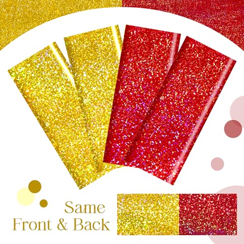 Red & Gold Carnival Laser Tablecloth 40" x 108" Shining Christmas Holiday Holographic Table Cloth Birthday Graduation Party Table Cover Plastic Foil Party Supplies For Anniversary Baby Shower - color: Red & Gold