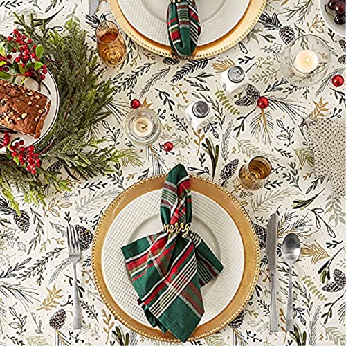 Pre de Provence French Stripe Dining Table Collection Farmhouse Style Table Runner, 14x108 Inches, Balsam Green - color: Balsam Green, size: 14x108 Inches (Pack of 1)