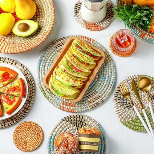 Tatuo 11 Pcs Boho Wall Basket Decor Woven Wall Hanging Art, Farmhouse - style: Farmhouse