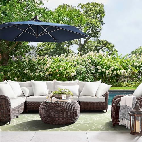 Ashler Outdoor Pillow Inserts, 18x18 Waterproof Throw Pillows Pack of 2 - size: 18 X 18 Inches - 2 Count