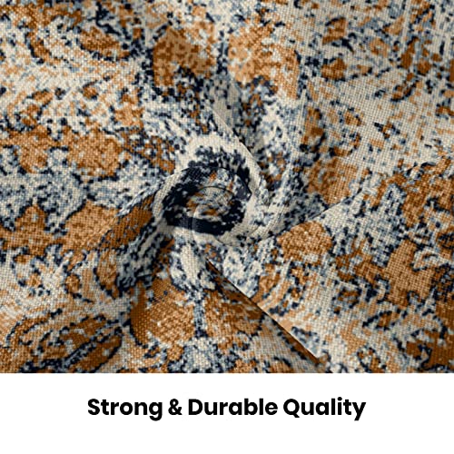 Blue Gold Carpet Pattern Boho Pillow Covers 18x18 Set of 2 - color: Boho-11, size: 18" x 18" (Pack of 2)