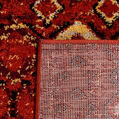 SAFAVIEH Amsterdam Runner Rug 2'3"x6', Boho Terracotta & Multi AMS108D - color: Terracotta/Multi, size: 2'3" x 6' (Runner)