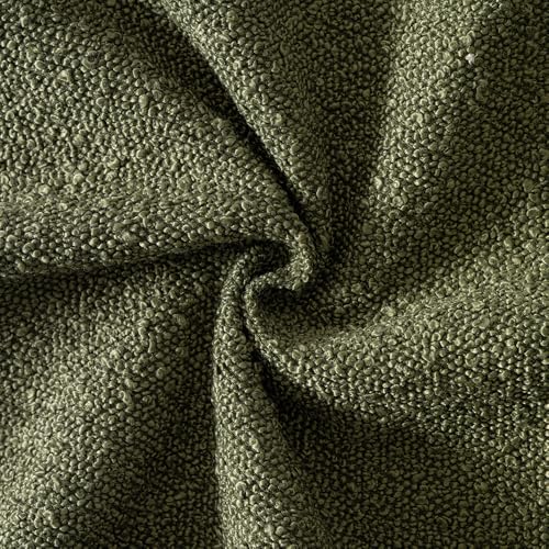 MIULEE Textured Boucle Lumbar Pillow Cover for Bed 12x20 Olive Green - color: Olive Green, size: 20" x 12" (Pack of 1)