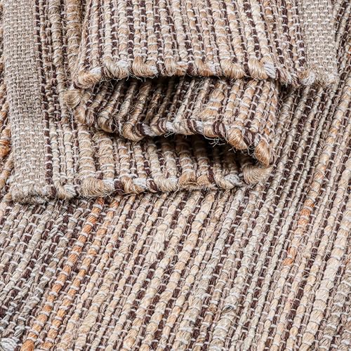 Cotton/Jute Placemats Set of 4-13x19 Inch - Natural - Brown - color: Natural - Brown