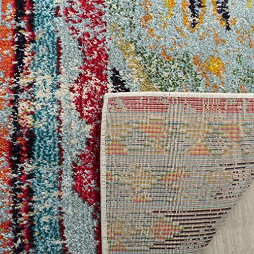 SAFAVIEH Monaco Collection Runner Rug - 2'2" x 6', Multi, Boho Chic Tribal Distressed Design, Non-Shedding & Easy Care, Ideal for High Traffic Areas in Living Room, Bedroom (MNC222F)