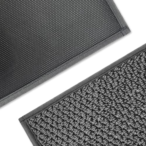 Bulijojo Dirt Trapper Door Mat, 20"x32" Non Slip Entrance Mat Grey - color: Grey, size: 1'8" x 2'8" (Rectangular)