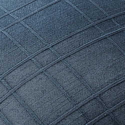 MIULEE Linen Plaid Pillow Covers Coastal Decorative 18x18 Dark Blue - color: Dark Blue, size: 18" x 18" (Pack of 2)