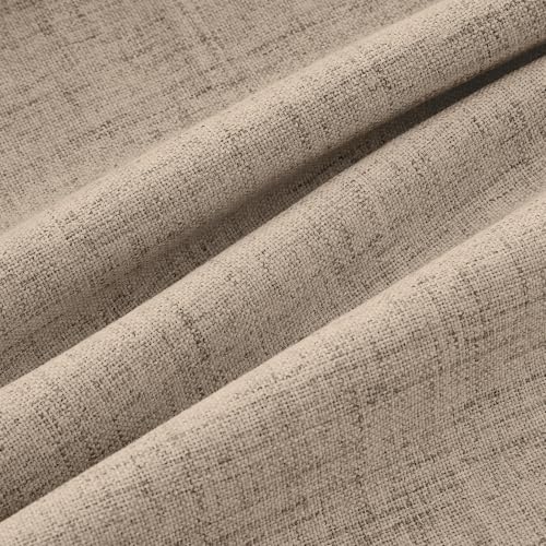 MIULEE 100% Blackout Linen Curtains 42 x 63 Inch Copper Brown 2 Panels - color: Copper Brown, size: 42"W x 63"L (Pack of 2)