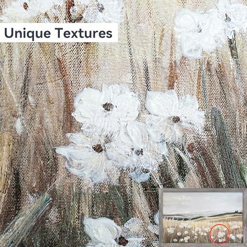 summer melody Landscape Framed Wall Art Rustic Wood Decor 36x24 Inch - color: Brown, size: 36"L x 24"W