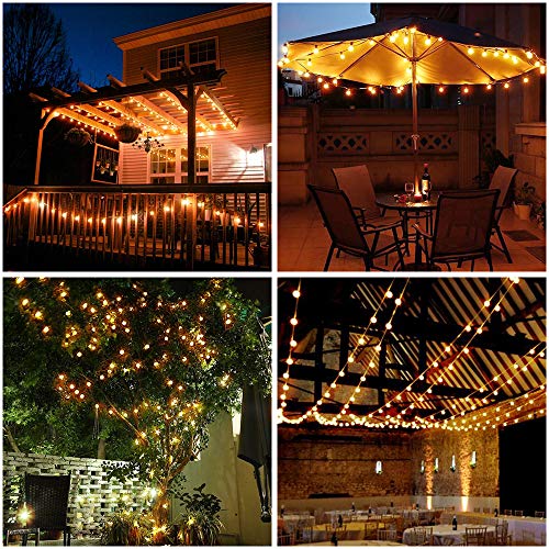 Metaku 16.4Ft 50LED Battery Operated Globe String Lights with Remote