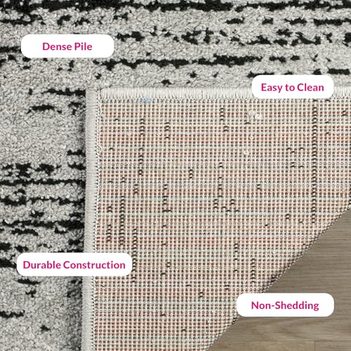 SAFAVIEH Adirondack Accent Rug 2'6"x4', Silver & Black ADR113A - color: Silver/Black, size: 2'6" x 4' (Rectangular)