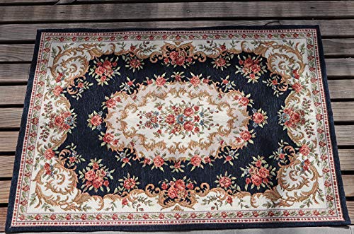 CHICHIC 36 x 24 Inch Indoor Door Mat for Home Entrance, Floor Mats for House Front Door Mat Inside Outdoor Outside Entryway Rugs Indoor Welcome Mat Anti-Slip Rubber Back Low Profile, Blue - color: Blue, size: 2' x 3' (Rectangular)