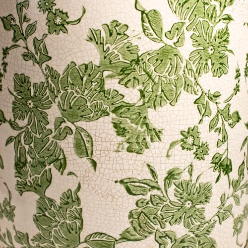 7.7" Large Green Plant Pots, Farmhouse Ceramic Flower Pots without Drainage - color: Distressed Sage, size: Large - No Drain Holes