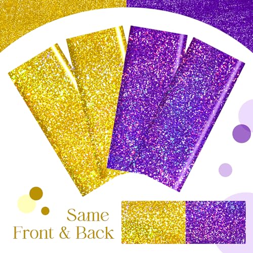 Purple & Gold Holographic Tablecloth 40" x 108" Iridescence Plastic Table Cloth for Valentine's Day, Birthday & Halloween Parties - color: Purple & Gold