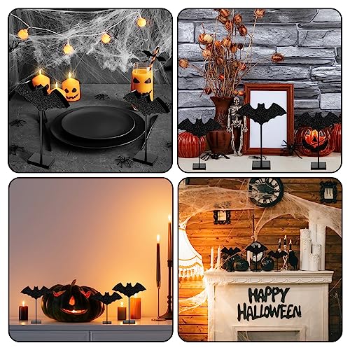 3 Pcs Halloween Wood Bat Table Decoration Centerpieces, 3 Size - style: Bat