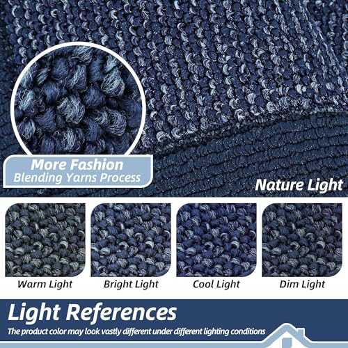 BEQHAUSE Kitchen Rugs 32"x48", Non Slip Kitchen Floor Mats Washable, Blue - color: Blue, size: 32" X 48" (Rectangular)