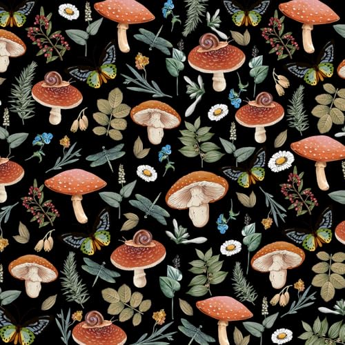 Kitchen Rugs for Floor 2 Pcs Memory Foam Padded Anti Fatigue Kitchen Mat - color: Black Mushroom