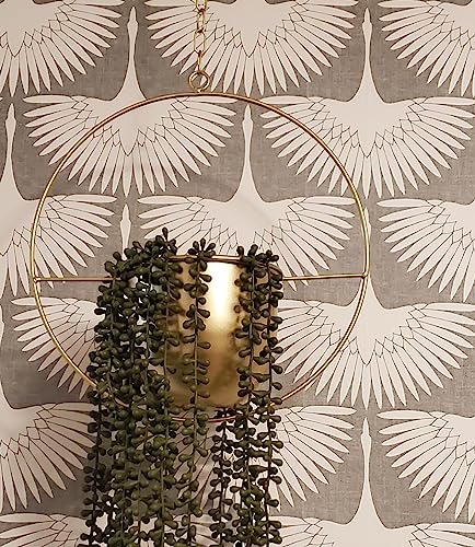 2 Pack Gold Hanging Planter with 5.5" Pot, Gold Plant Hanger - color: Gold X 2