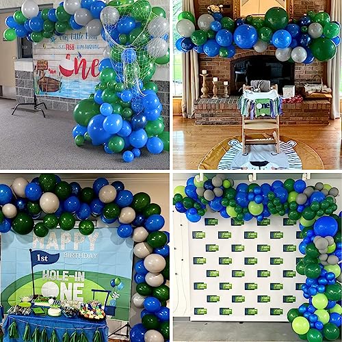Balloons Green and Navy Blue, 60Pcs 12 Inch Latex Balloons - color: Blue Green
