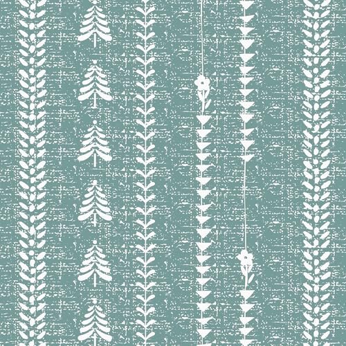 MEETSKY Boho Green 95% Blackout Bedroom Curtains 50Wx95L,2 Panels - color: Aqua, size: 50"W x 95"L (Pack of 2)