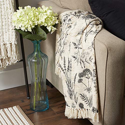DII French Country Printed Woven Throw, 50x60, Botanical - color: Botanical