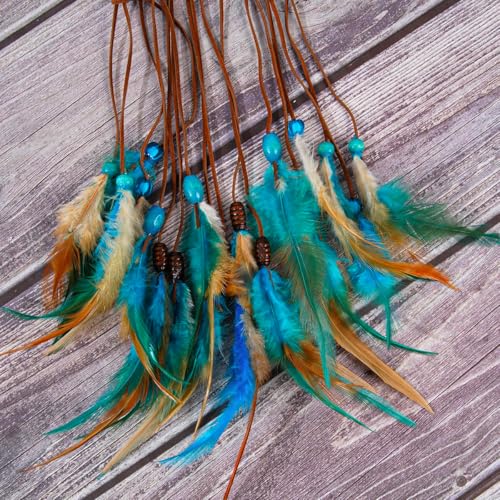 MEXIDAWN 2 Pack DIY Feather Dream Catcher Kits Turquoise Wall Hanging Boho Decor Handmade Dream Catcher for Adults