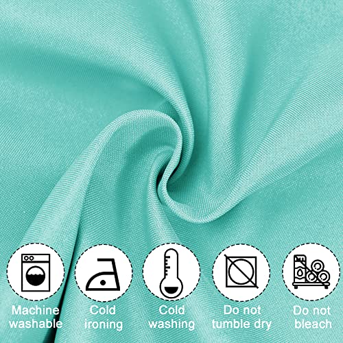 JIUZHEN Aqua Valance Curtains for Window 1 Panel, 60 x 18 Inches - color: Aqua, size: 60"W x 18"L (Pack of 1)