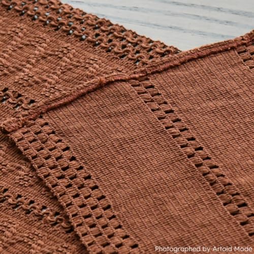 Artoid Mode Caramel Woven Farmhouse Hollow Table Runner 12x36 Inch - color: Caramel, size: 12" x 36", Table Runner
