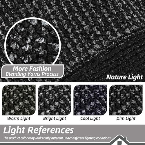 BEQHAUSE Kitchen Rugs 24"x36", Non Slip Kitchen Floor Mats Washable, Black - color: Black, size: 24" X 36" (Rectangular)