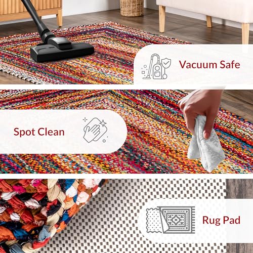 nuLOOM Tammara Multicolor Ombre Braided Runner Rug, 2' x 8'