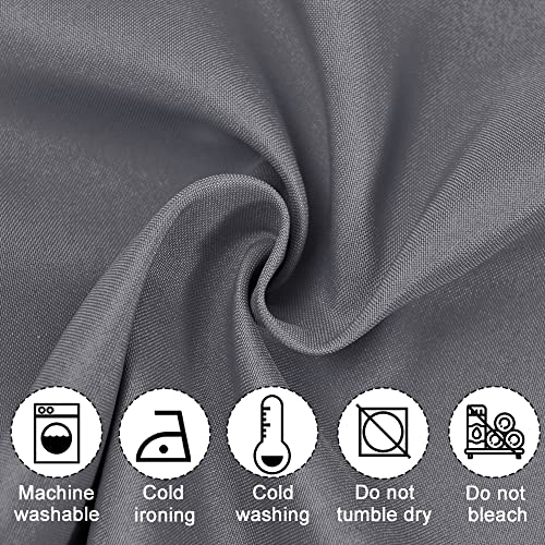 JIUZHEN Dark Grey Valance Curtains for Window 1 Panel, 42 x 18 Inches - color: Dark Grey, size: 42"W x 18"L (Pack of 1)