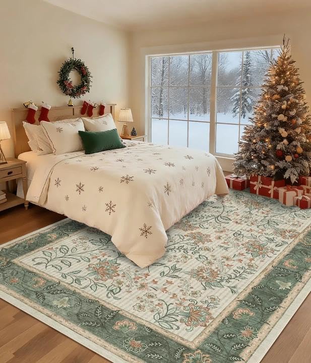 GarveeHome 8x10 Sage Green Washable Area Rug Living Room Bedroom Non Slip - color: Sage Green, size: 8' x 10' (Rectangular)