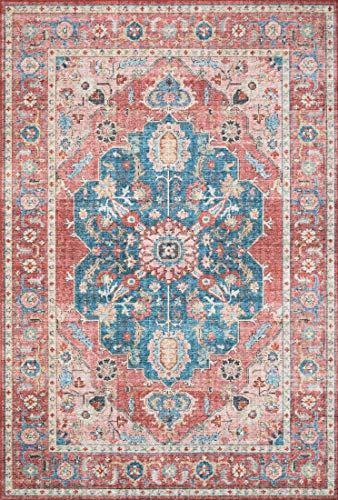 Loloi Skye Brick/Ocean 2'-0" x 5'-0" Accent Rug - color: Brick / Ocean, size: 2' x 5' (Rectangular)