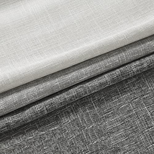 Central Park Ombre Semi Sheer Curtain, Cream White to Grey, 40" Wx108 Lx2 - color: Grey, size: 40"W x 108"L (Pack of 2)